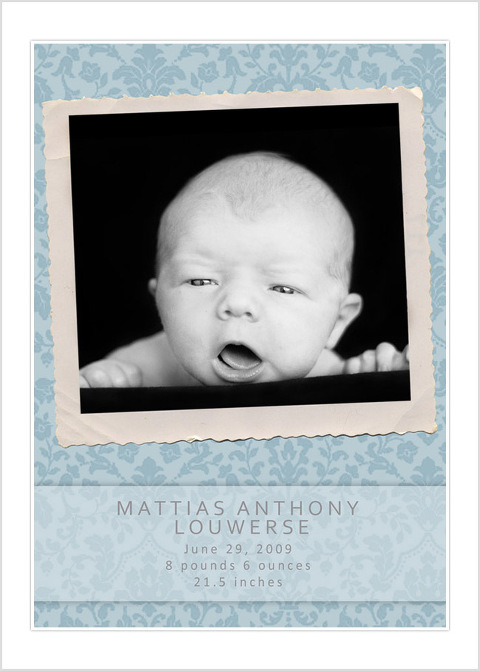 Birth Announcement option 1